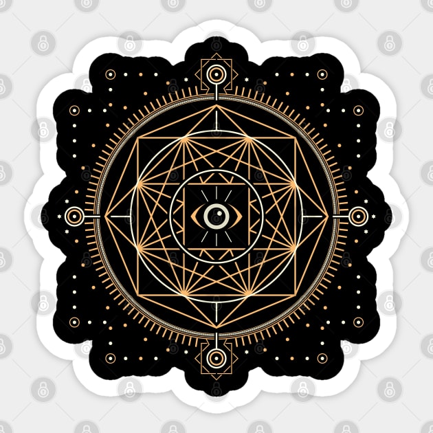 Sacred geometry Sticker by Vilmos Varga